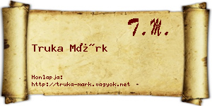 Truka Márk névjegykártya